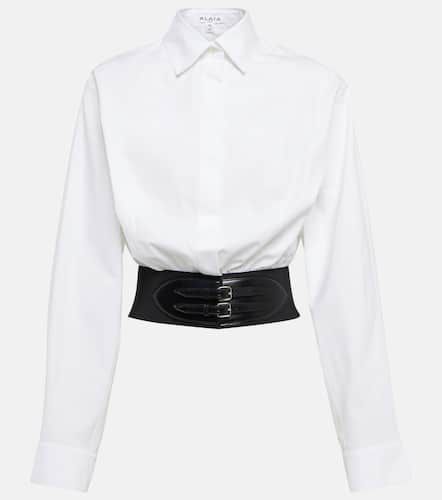 AlaÃ¯a Belted cotton poplin shirt - Alaia - Modalova