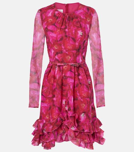 Vestido corto Rose Mania de seda floral - Giambattista Valli - Modalova