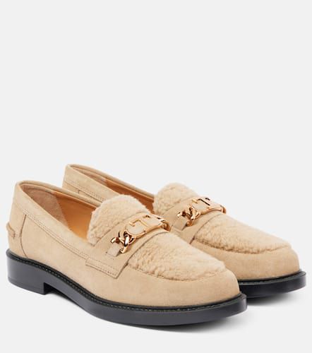 Loafers aus Veloursleder mit Shearling - Tod's - Modalova