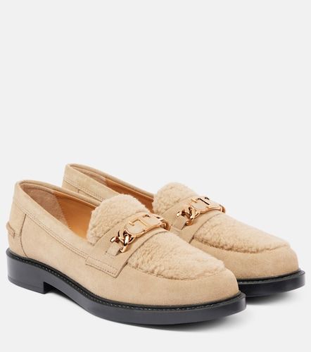 Mocassini in suede con shearling - Tod's - Modalova