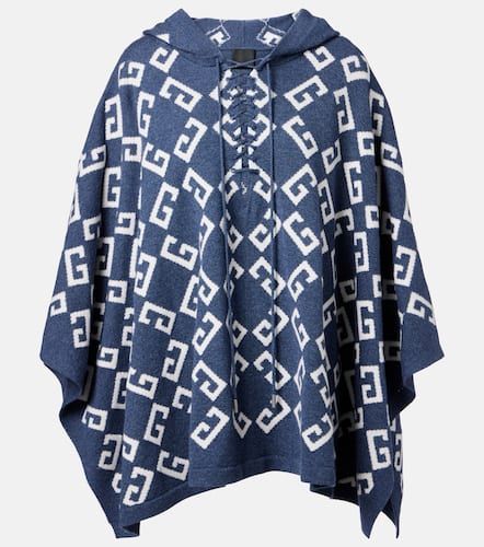 Poncho Monogram 72 in jacquard di cashmere e cotone - Givenchy - Modalova