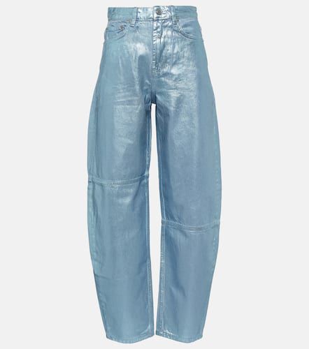 Jeans metallizzati a vita alta - Ganni - Modalova