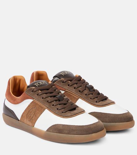 Tabs suede-trimmed leather sneakers - Tod's - Modalova