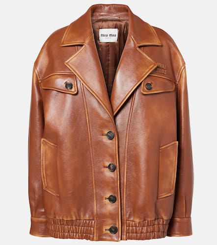 Miu Miu Leather jacket - Miu Miu - Modalova