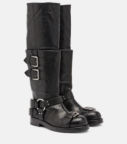 Leather knee-high boots - Dolce&Gabbana - Modalova