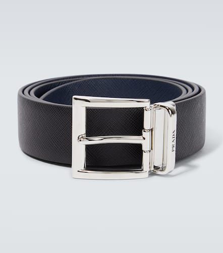 Reversible saffiano leather belt - Prada - Modalova