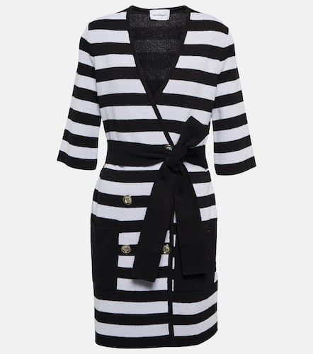 Ferragamo Striped wrap minidress - Ferragamo - Modalova