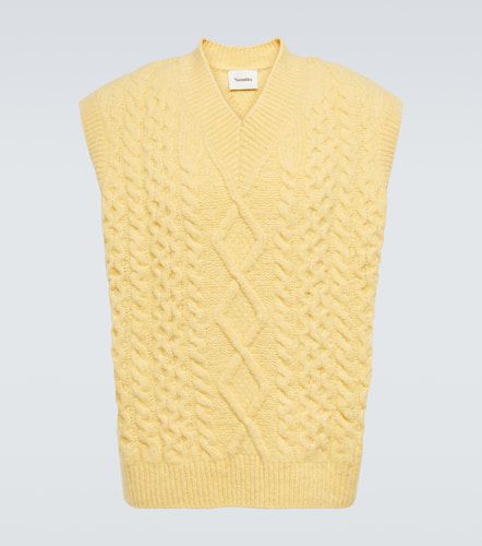 Cable-knit wool-blend sweater vest - Nanushka - Modalova
