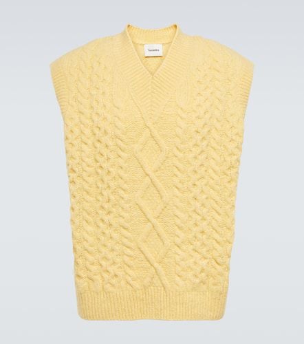 Cable-knit wool-blend sweater vest - Nanushka - Modalova