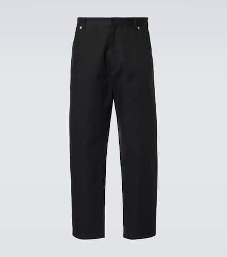 Mid-rise cotton wide-leg pants - Prada - Modalova