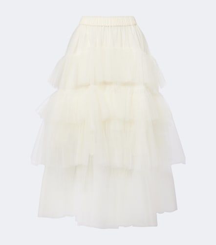 Gonna midi in tulle con volant - Simone Rocha - Modalova