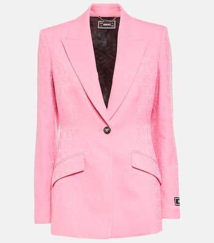 Blazer de lana virgen con Allover - Versace - Modalova