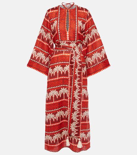 Printed linen maxi dress - Johanna Ortiz - Modalova