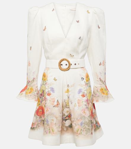 Tranquillity floral linen mini dress - Zimmermann - Modalova