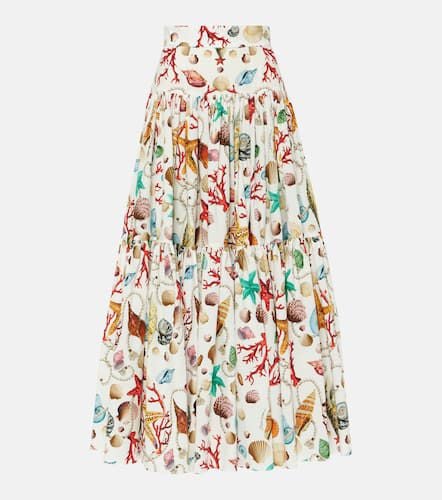 Capri printed high-rise cotton maxi skirt - Dolce&Gabbana - Modalova