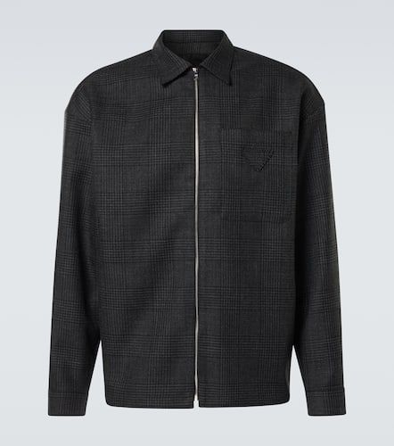 Prince of Wales virgin wool blouson - Prada - Modalova