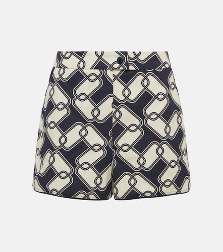 Printed mid-rise cotton shorts - Moncler - Modalova