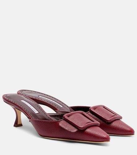 Maysale 50 snake-effect leather mules - Manolo Blahnik - Modalova