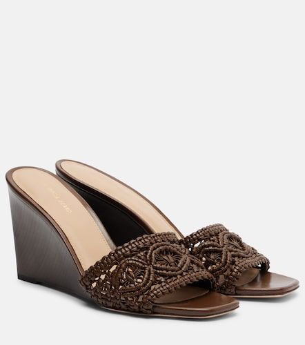 Ellen macrame leather wedge mules - Veronica Beard - Modalova