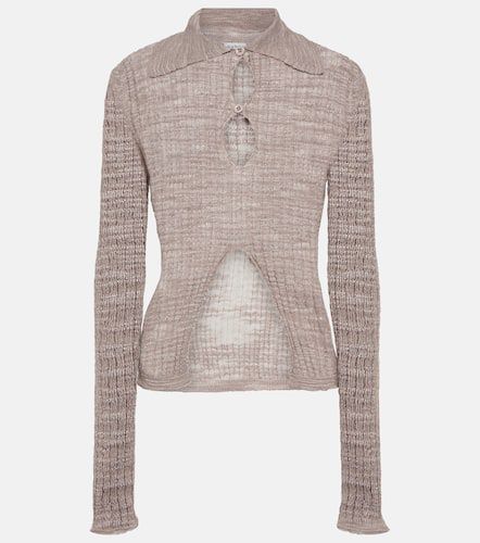 Top distressed in maglia di misto lino - Acne Studios - Modalova