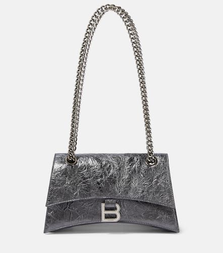 Crush Small metallic leather shoulder bag - Balenciaga - Modalova