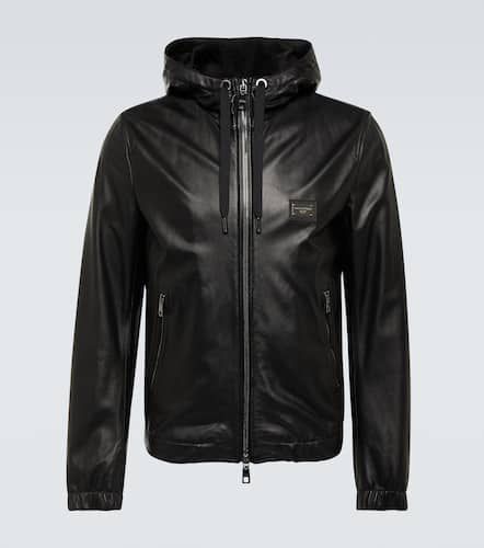 Dolce&Gabbana Logo leather jacket - Dolce&Gabbana - Modalova