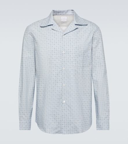 Camisa de algodón estampada - Brunello Cucinelli - Modalova