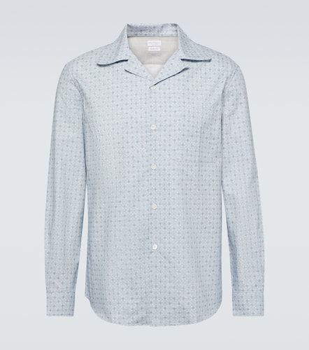 Printed cotton shirt - Brunello Cucinelli - Modalova