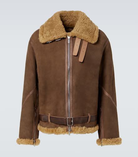 Jacke aus Veloursleder mit Shearling - Burberry - Modalova