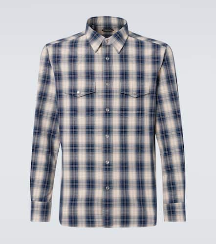 Tom Ford Camicia in cotone a quadri - Tom Ford - Modalova