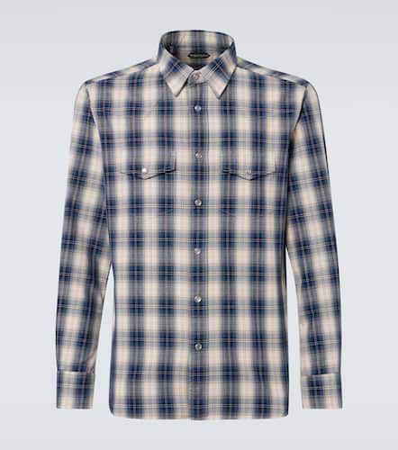 Checked cotton Western shirt - Tom Ford - Modalova