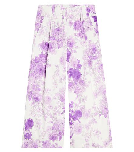 Pantalones anchos de algodón floral - Monnalisa - Modalova