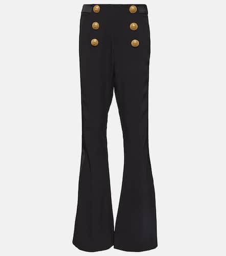 Pantaloni flared a vita bassa - Balmain - Modalova