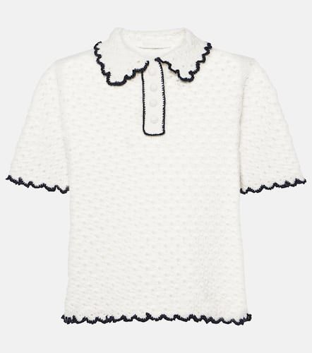 Halliday pointelle scalloped polo shirt - Zimmermann - Modalova