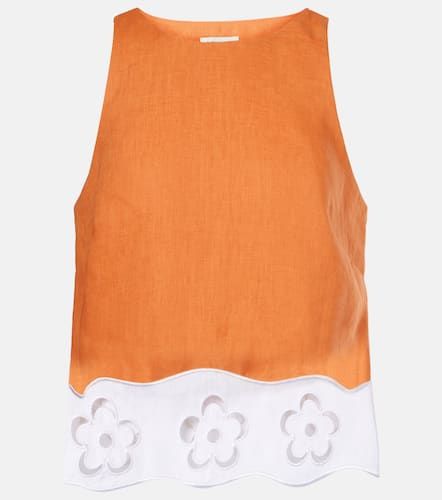 Staud Top Mika in sangallo di lino - Staud - Modalova