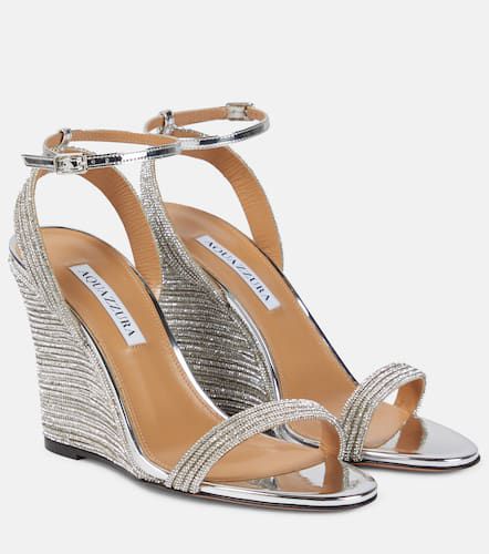 Sandali Wow Crystal 95 con zeppa - Aquazzura - Modalova