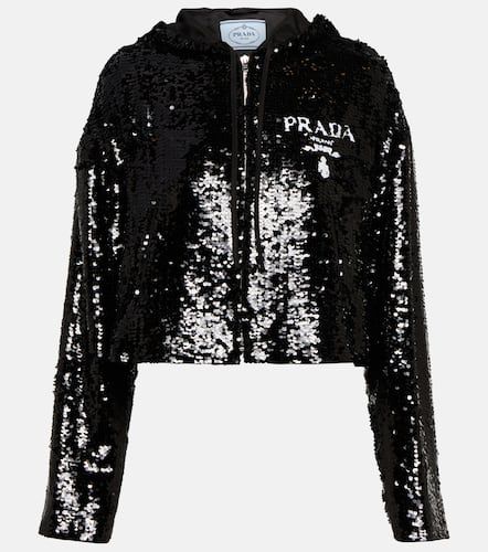 Prada Cropped-Jacke mit Pailletten - Prada - Modalova