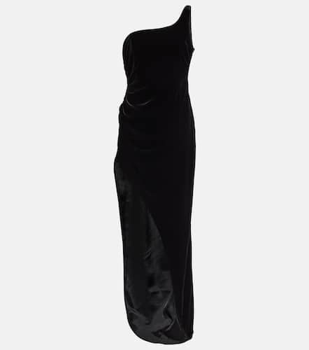 One-shoulder velvet maxi dress - Alessandra Rich - Modalova