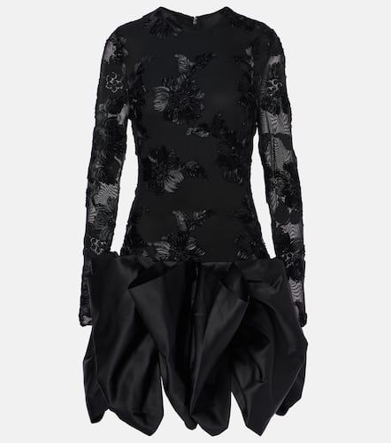 Floral embroidered satin minidress - Rotate - Modalova