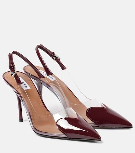 AlaÃ¯a Le CÅur 90 leather and PU slingback pumps - Alaia - Modalova