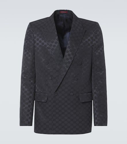 Gucci Blazer in misto cotone GG - Gucci - Modalova