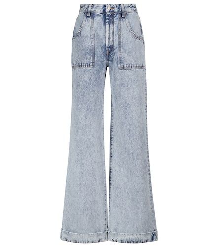 High-Rise Wide-Leg Jeans - Alessandra Rich - Modalova