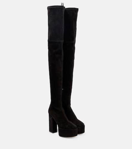 Overknee-Stiefel aus Veloursleder - Paris Texas - Modalova