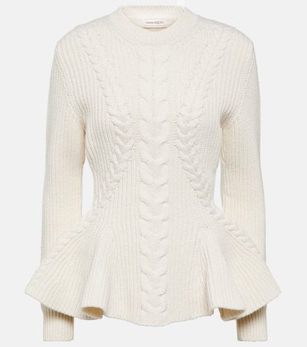 Peplum wool and cashmere sweater - Alexander McQueen - Modalova