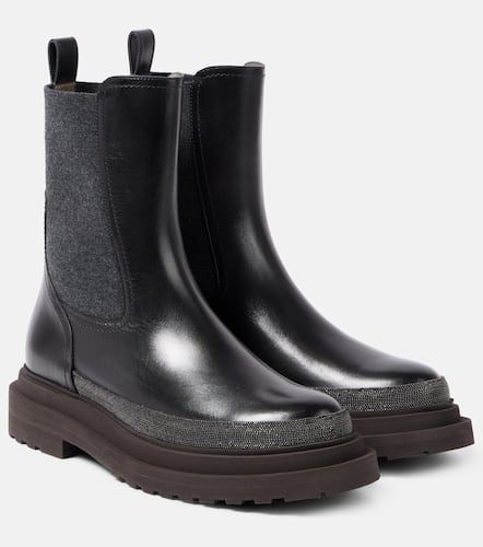 Leather Chelsea boots - Brunello Cucinelli - Modalova