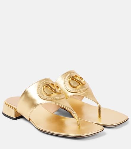 Sandalen VLogo Signature aus Metallic-Leder - Valentino Garavani - Modalova