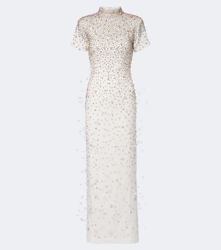 Seraphina embellished feather-trimmed gown - La Fuori - Modalova