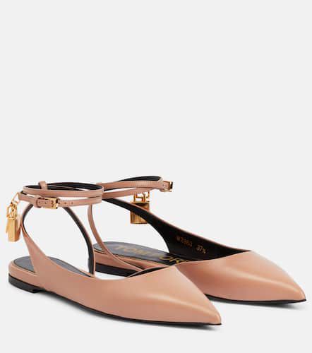 Padlock leather slingback flats - Tom Ford - Modalova