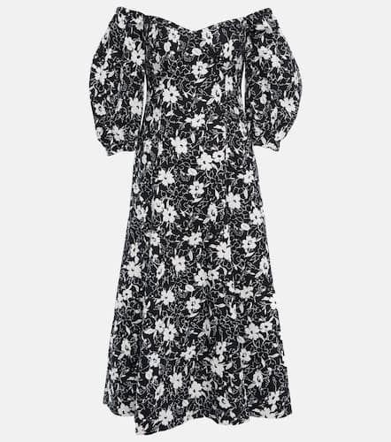 Vestido midi de lino floral - Polo Ralph Lauren - Modalova