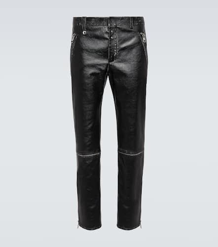 Leather straight pants - Alexander McQueen - Modalova